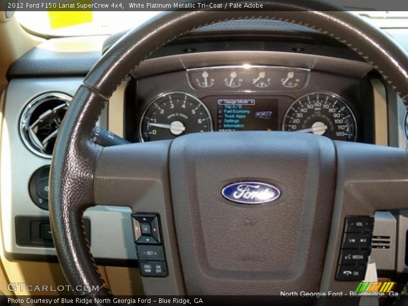 White Platinum Metallic Tri-Coat / Pale Adobe 2012 Ford F150 Lariat SuperCrew 4x4