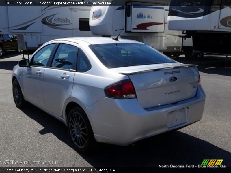 Ingot Silver Metallic / Charcoal Black 2010 Ford Focus SES Sedan