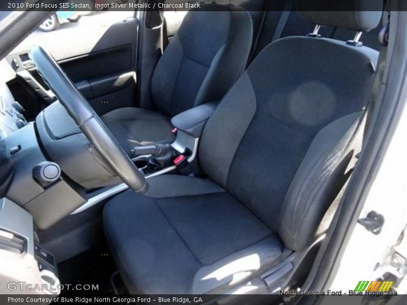 Ingot Silver Metallic / Charcoal Black 2010 Ford Focus SES Sedan