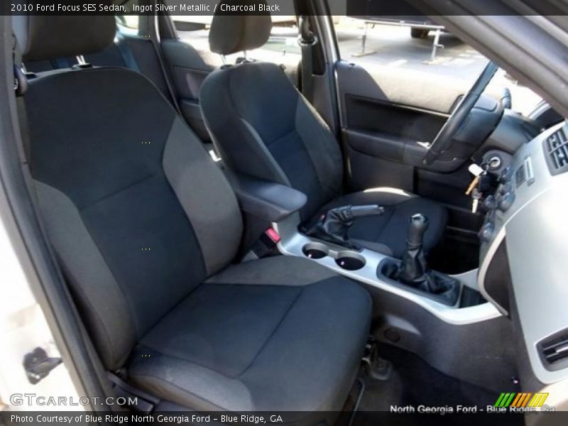 Ingot Silver Metallic / Charcoal Black 2010 Ford Focus SES Sedan