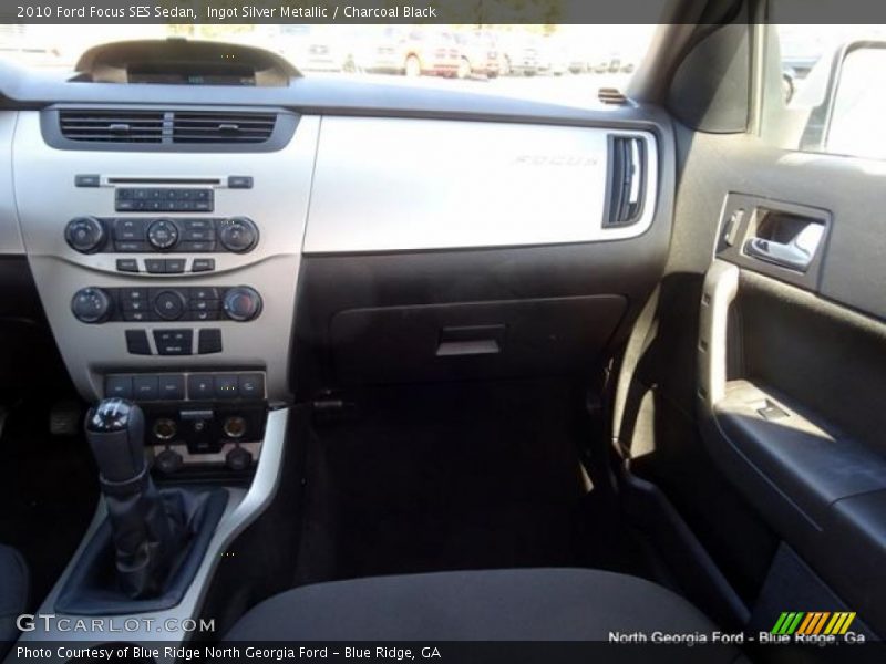 Ingot Silver Metallic / Charcoal Black 2010 Ford Focus SES Sedan