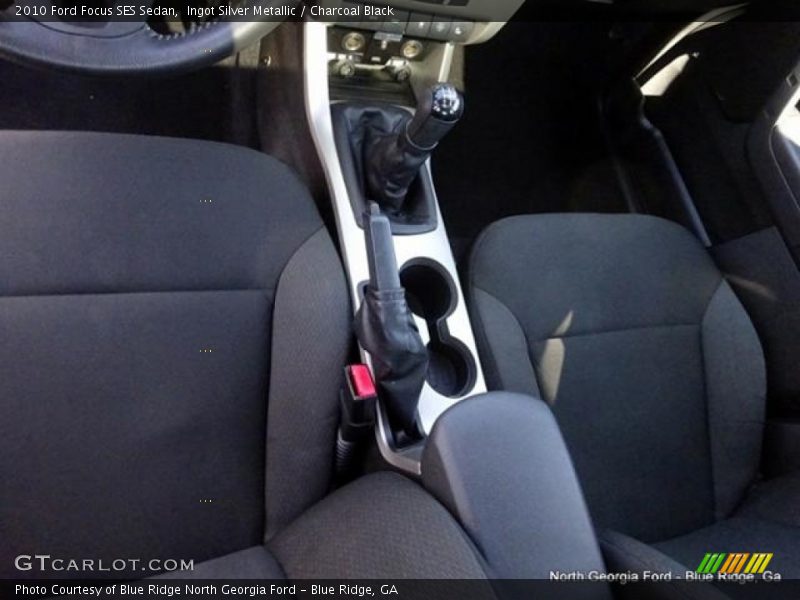 Ingot Silver Metallic / Charcoal Black 2010 Ford Focus SES Sedan