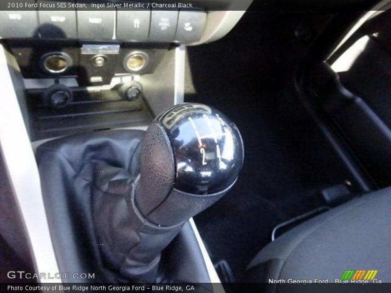 Ingot Silver Metallic / Charcoal Black 2010 Ford Focus SES Sedan