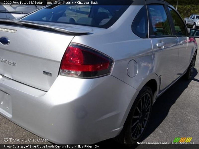 Ingot Silver Metallic / Charcoal Black 2010 Ford Focus SES Sedan