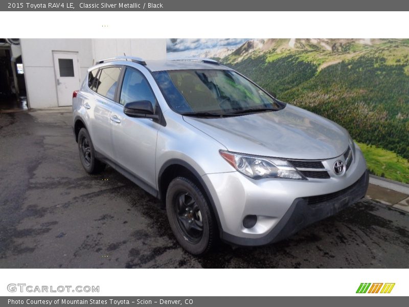 Classic Silver Metallic / Black 2015 Toyota RAV4 LE