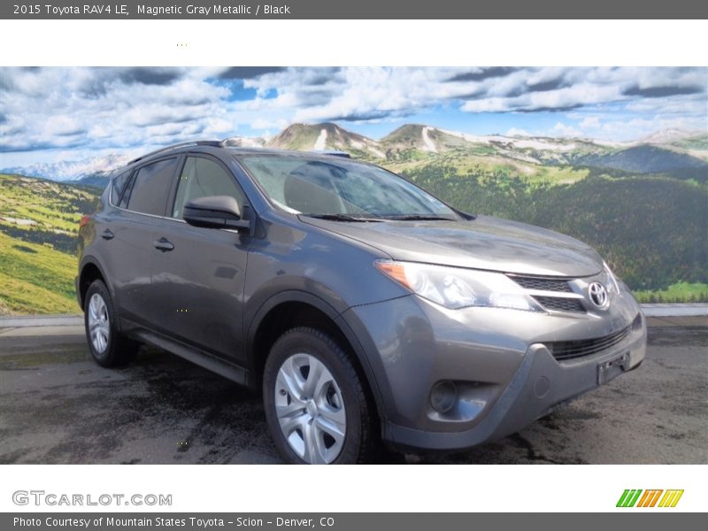 Magnetic Gray Metallic / Black 2015 Toyota RAV4 LE