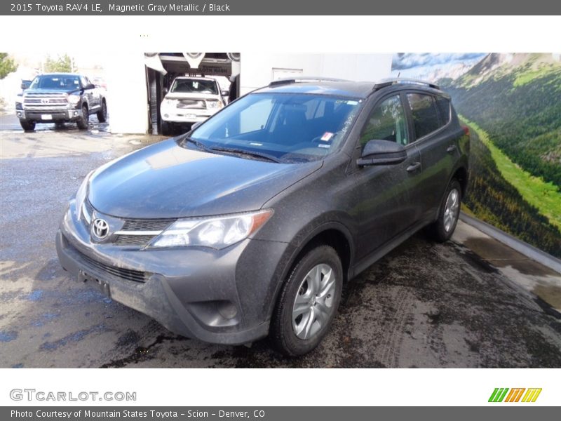 Magnetic Gray Metallic / Black 2015 Toyota RAV4 LE