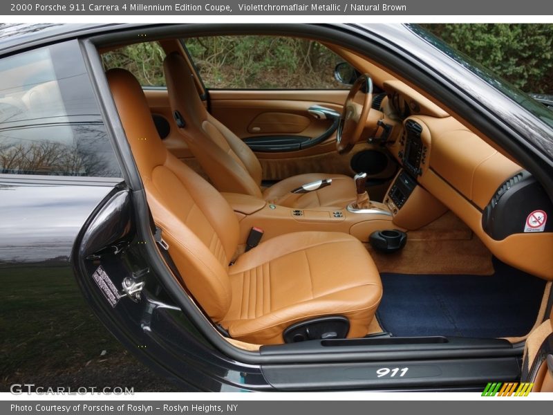 Violettchromaflair Metallic / Natural Brown 2000 Porsche 911 Carrera 4 Millennium Edition Coupe