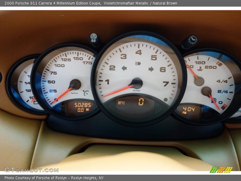 Violettchromaflair Metallic / Natural Brown 2000 Porsche 911 Carrera 4 Millennium Edition Coupe