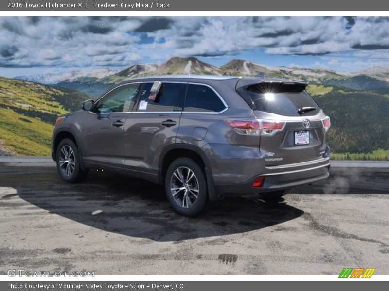 Predawn Gray Mica / Black 2016 Toyota Highlander XLE