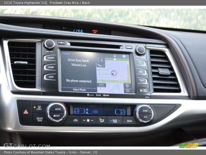 Predawn Gray Mica / Black 2016 Toyota Highlander XLE