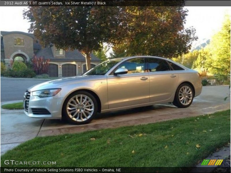 Ice Silver Metallic / Black 2012 Audi A6 3.0T quattro Sedan