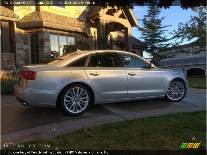 Ice Silver Metallic / Black 2012 Audi A6 3.0T quattro Sedan