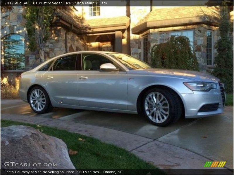 Ice Silver Metallic / Black 2012 Audi A6 3.0T quattro Sedan