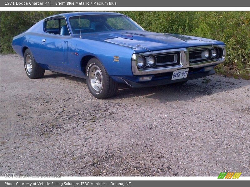 Bright Blue Metallic / Medium Blue 1971 Dodge Charger R/T