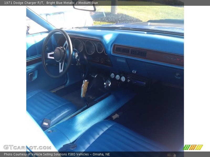 Bright Blue Metallic / Medium Blue 1971 Dodge Charger R/T