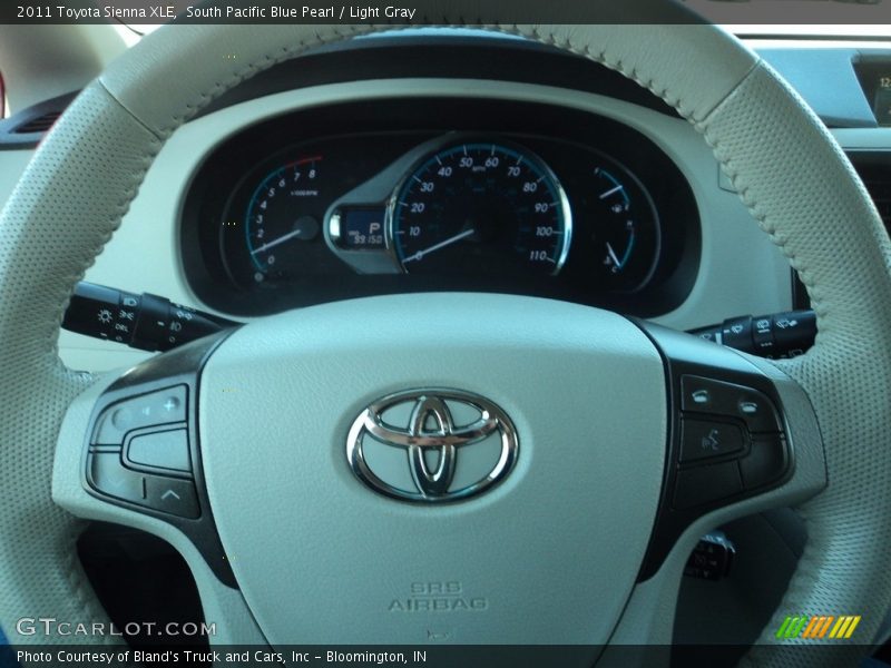 South Pacific Blue Pearl / Light Gray 2011 Toyota Sienna XLE