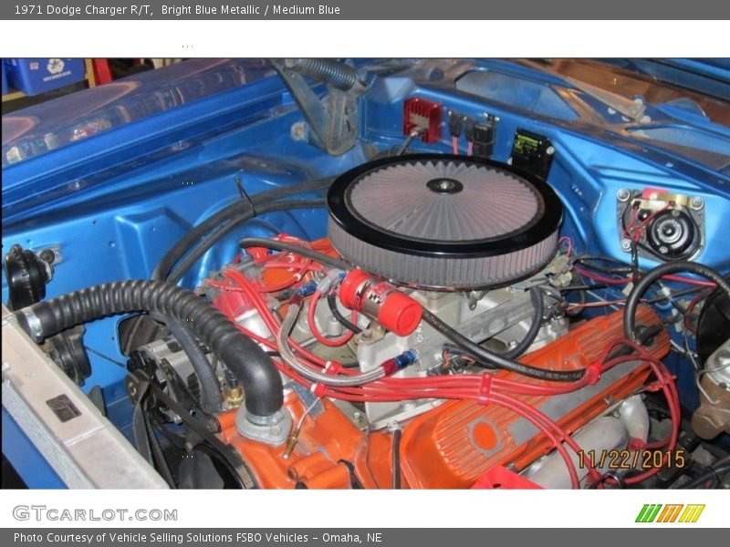Bright Blue Metallic / Medium Blue 1971 Dodge Charger R/T