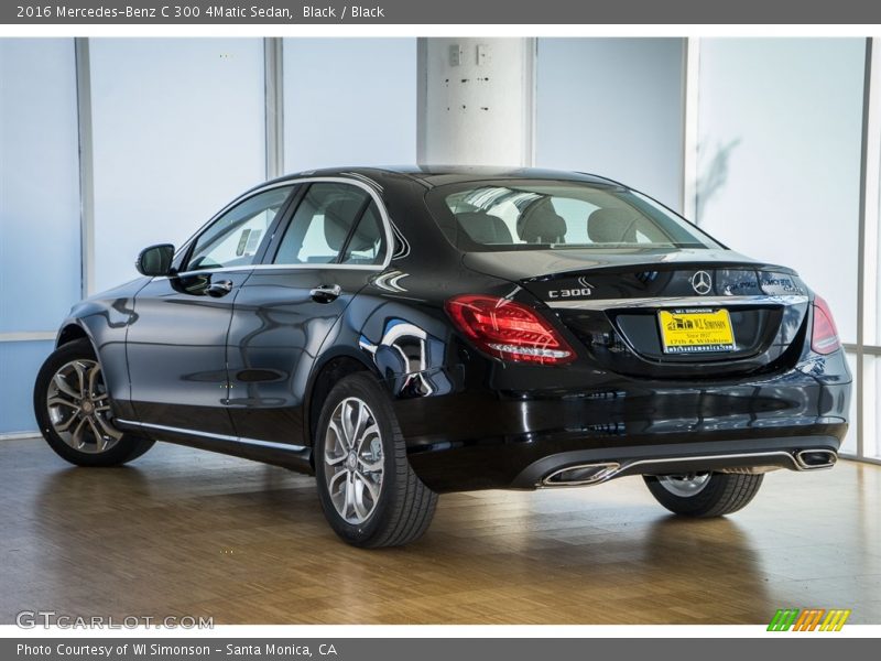Black / Black 2016 Mercedes-Benz C 300 4Matic Sedan