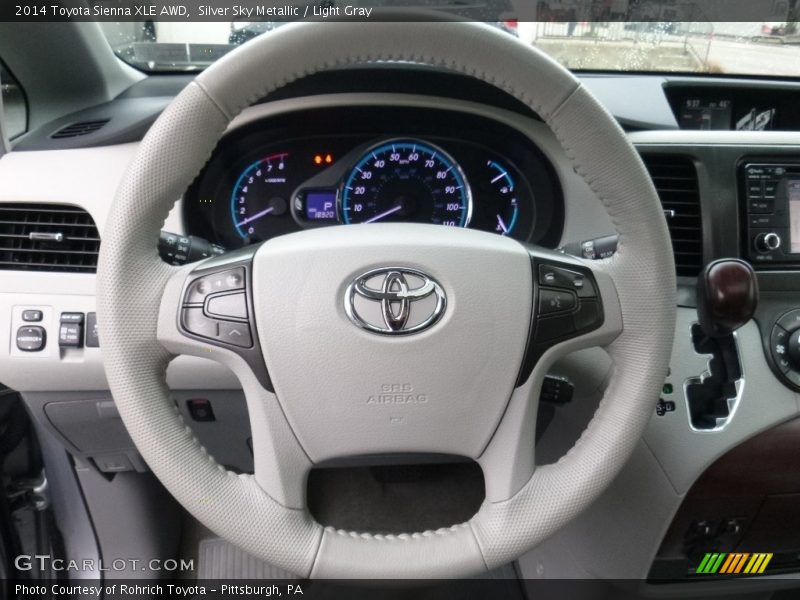 Silver Sky Metallic / Light Gray 2014 Toyota Sienna XLE AWD