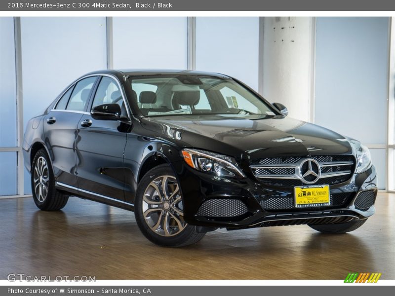Black / Black 2016 Mercedes-Benz C 300 4Matic Sedan