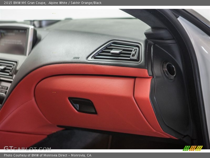 Alpine White / Sakhir Orange/Black 2015 BMW M6 Gran Coupe