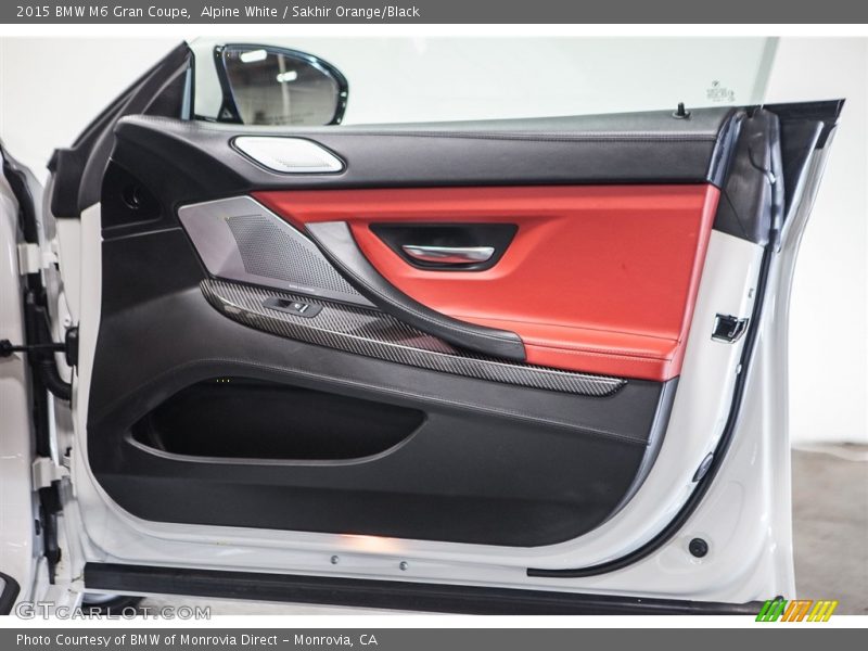 Alpine White / Sakhir Orange/Black 2015 BMW M6 Gran Coupe