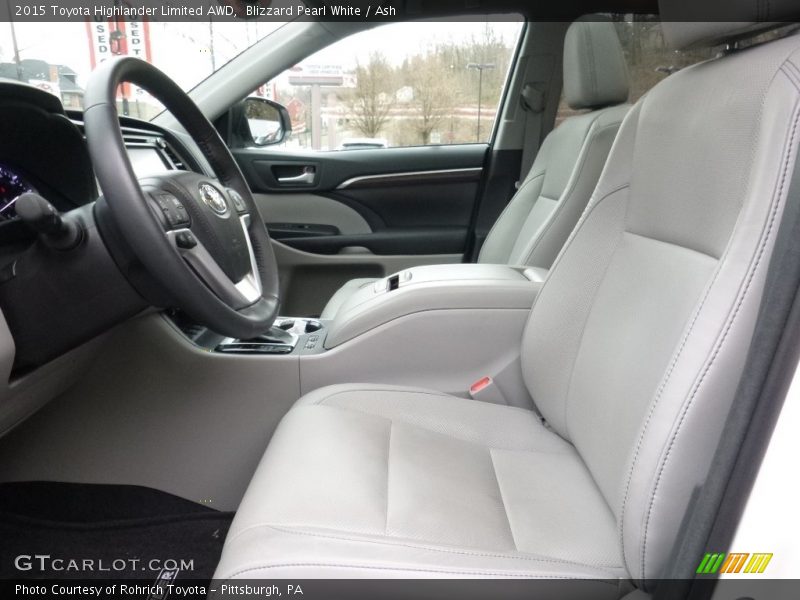 Blizzard Pearl White / Ash 2015 Toyota Highlander Limited AWD