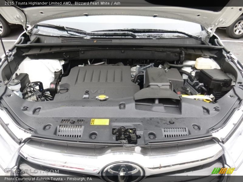 Blizzard Pearl White / Ash 2015 Toyota Highlander Limited AWD