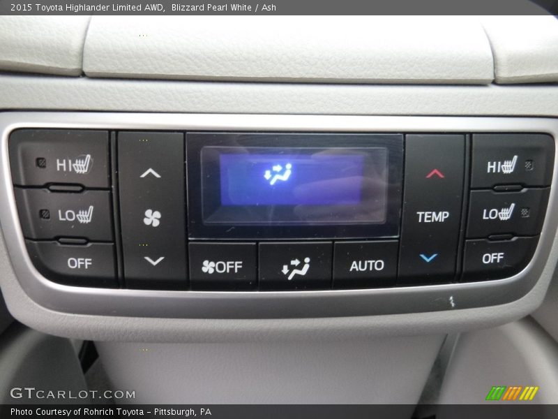 Blizzard Pearl White / Ash 2015 Toyota Highlander Limited AWD