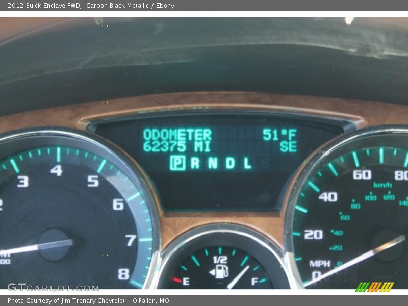 Carbon Black Metallic / Ebony 2012 Buick Enclave FWD