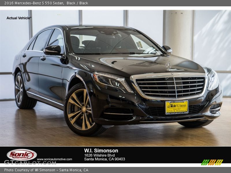 Black / Black 2016 Mercedes-Benz S 550 Sedan