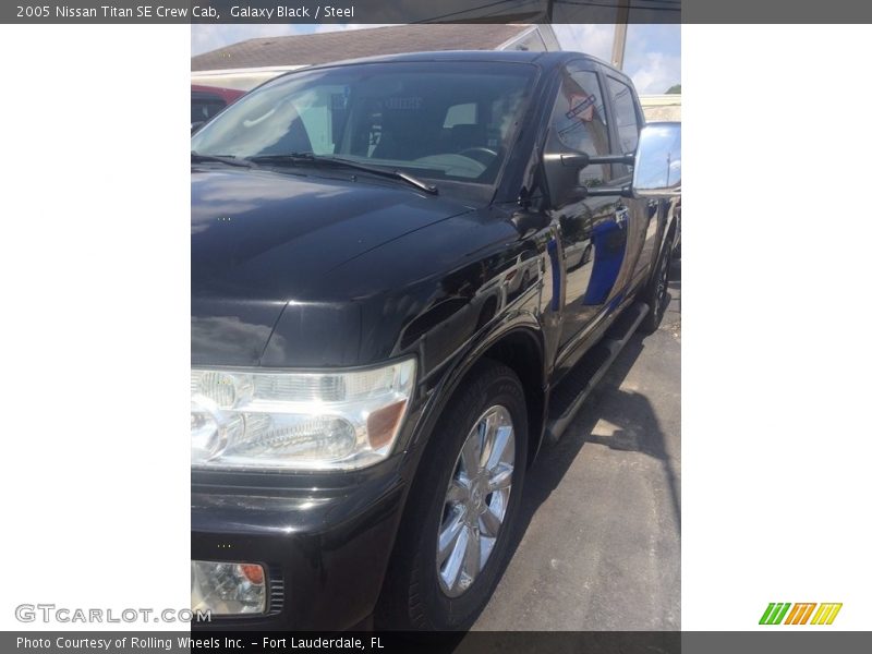 Galaxy Black / Steel 2005 Nissan Titan SE Crew Cab