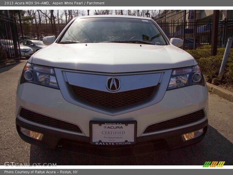 Aspen White Pearl / Parchment 2013 Acura MDX SH-AWD