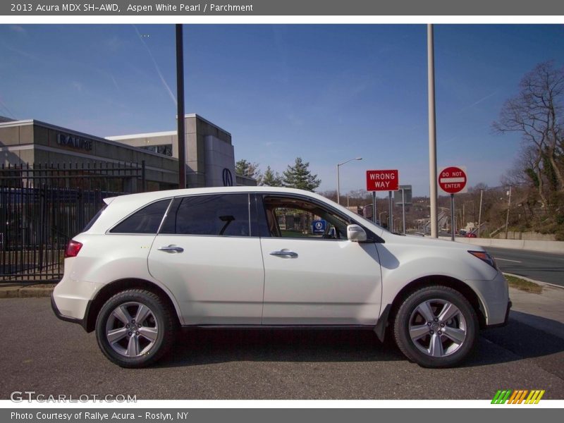 Aspen White Pearl / Parchment 2013 Acura MDX SH-AWD