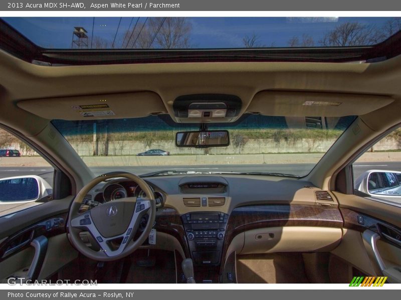 Aspen White Pearl / Parchment 2013 Acura MDX SH-AWD