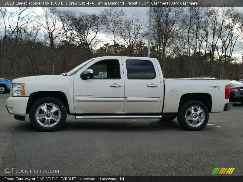 White Diamond Tricoat / Light Cashmere/Dark Cashmere 2013 Chevrolet Silverado 1500 LTZ Crew Cab 4x4