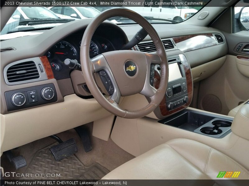 White Diamond Tricoat / Light Cashmere/Dark Cashmere 2013 Chevrolet Silverado 1500 LTZ Crew Cab 4x4