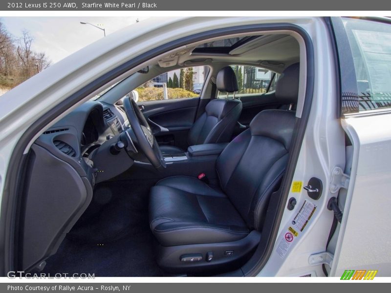 Starfire White Pearl / Black 2012 Lexus IS 250 AWD