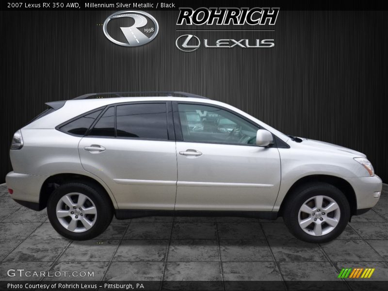 Millennium Silver Metallic / Black 2007 Lexus RX 350 AWD