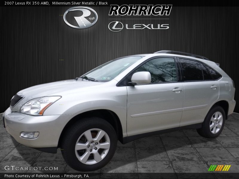 Millennium Silver Metallic / Black 2007 Lexus RX 350 AWD