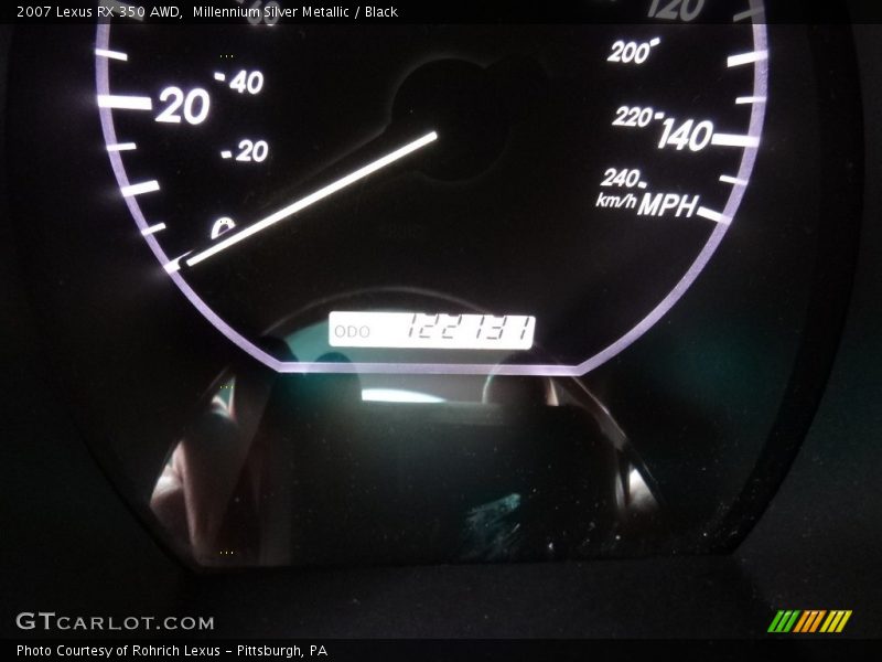 Millennium Silver Metallic / Black 2007 Lexus RX 350 AWD