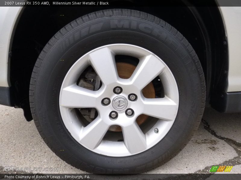 Millennium Silver Metallic / Black 2007 Lexus RX 350 AWD