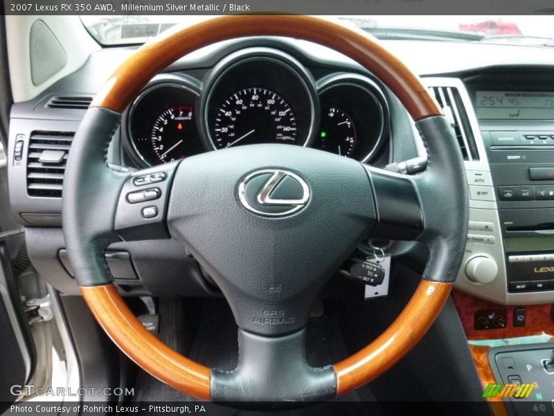 Millennium Silver Metallic / Black 2007 Lexus RX 350 AWD