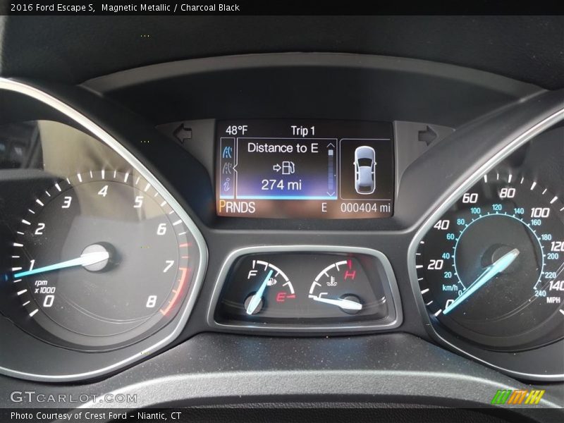 Magnetic Metallic / Charcoal Black 2016 Ford Escape S