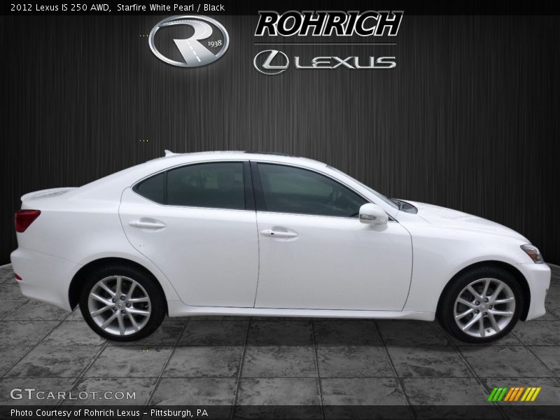 Starfire White Pearl / Black 2012 Lexus IS 250 AWD