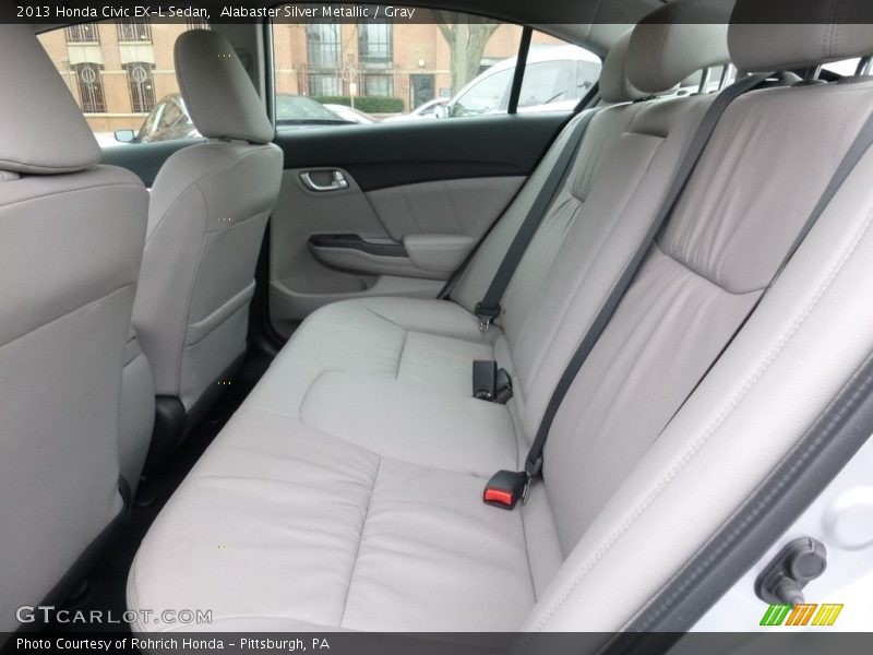Alabaster Silver Metallic / Gray 2013 Honda Civic EX-L Sedan