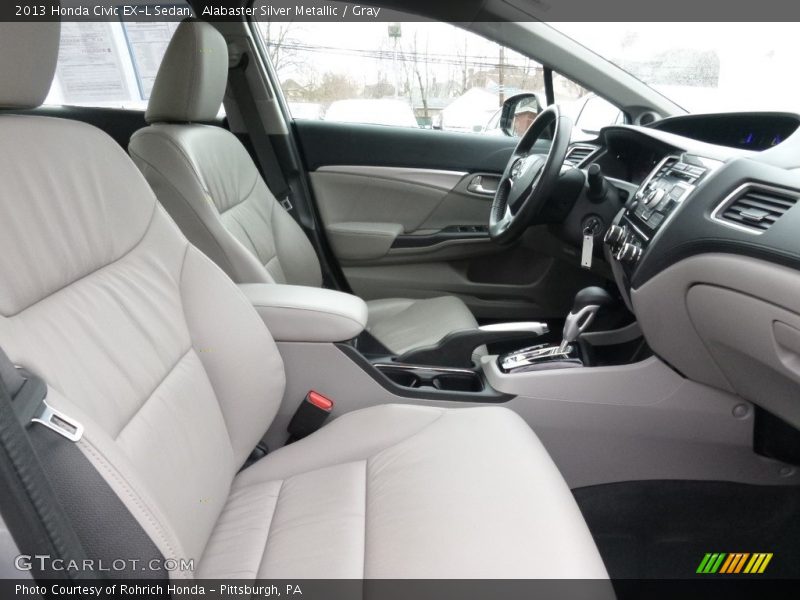Alabaster Silver Metallic / Gray 2013 Honda Civic EX-L Sedan
