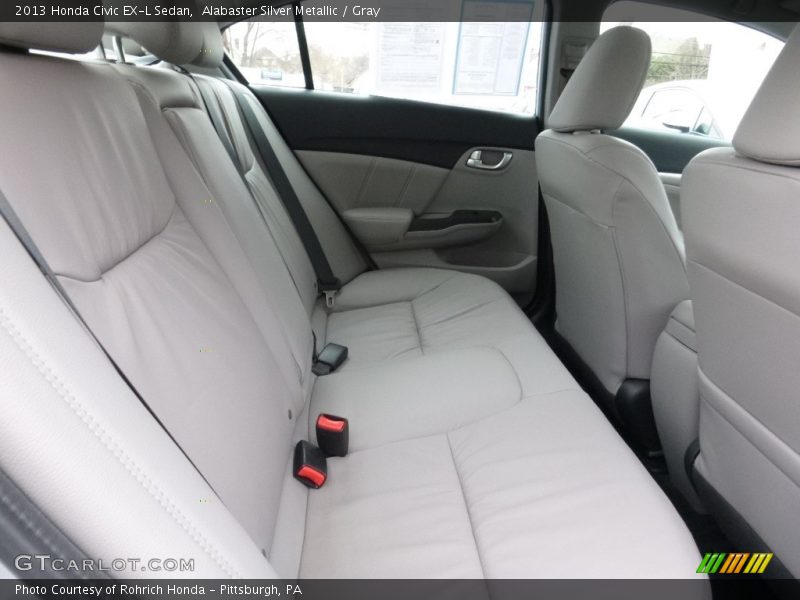 Alabaster Silver Metallic / Gray 2013 Honda Civic EX-L Sedan