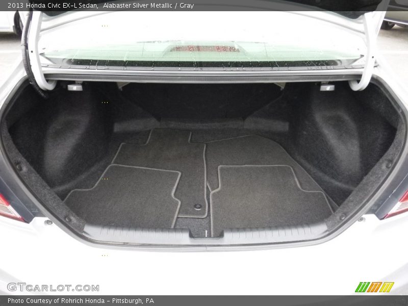 Alabaster Silver Metallic / Gray 2013 Honda Civic EX-L Sedan